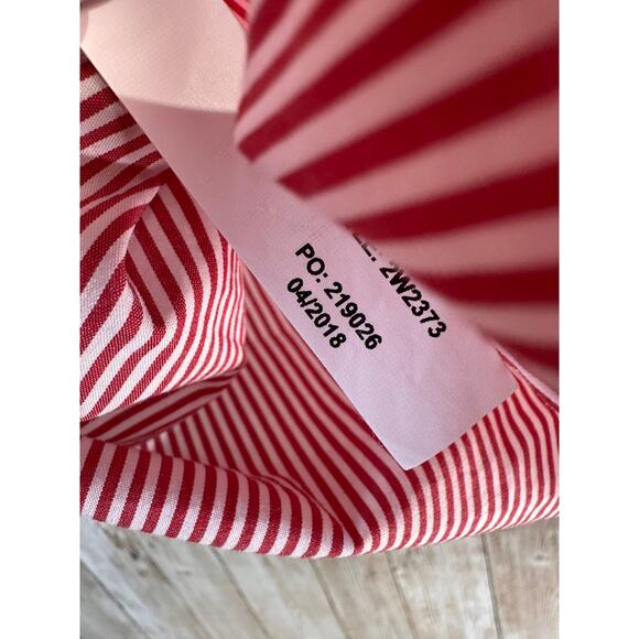 Vineyard Vines Shirt Womens S Red White Striped Keyhole Back Flutter Sleeves - Picture 10 of 11